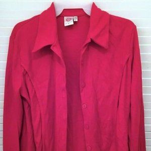 JW SAN FRANCISCO RED BUTTON DOWN SHIRT MEDIUM